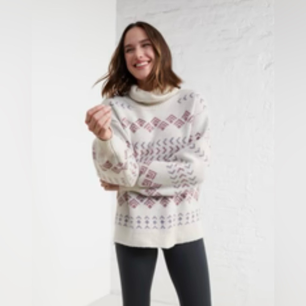 Upwest Fairisle Tunic Turtleneck - S